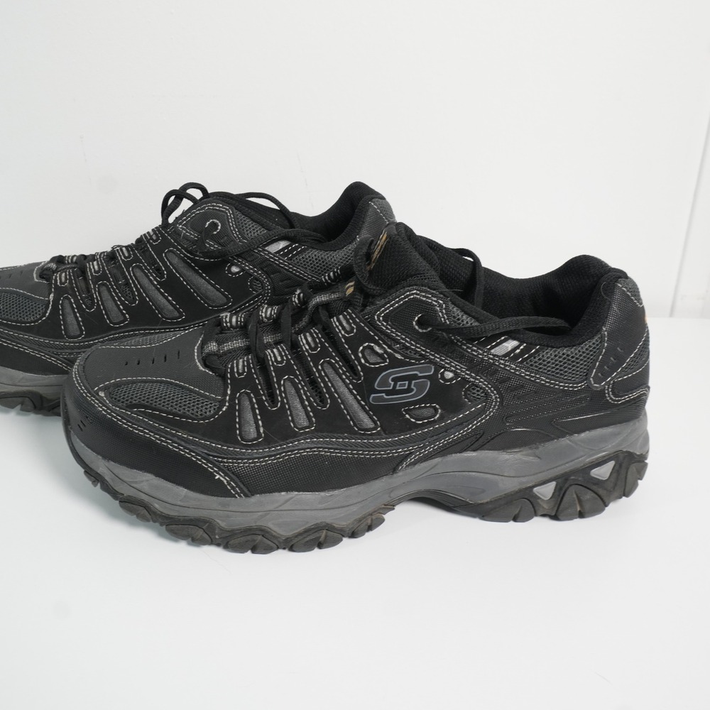 Skechers After Burn Sneakers Mens 10.5 Black Extra Wide Fit Memory Foam 50125EWW - Picture 5 of 9